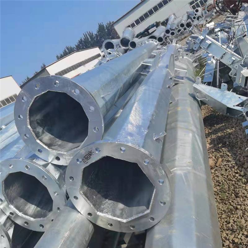 供应10kv钢制电线杆厂家15米直线电力钢杆钢管杆塔定制