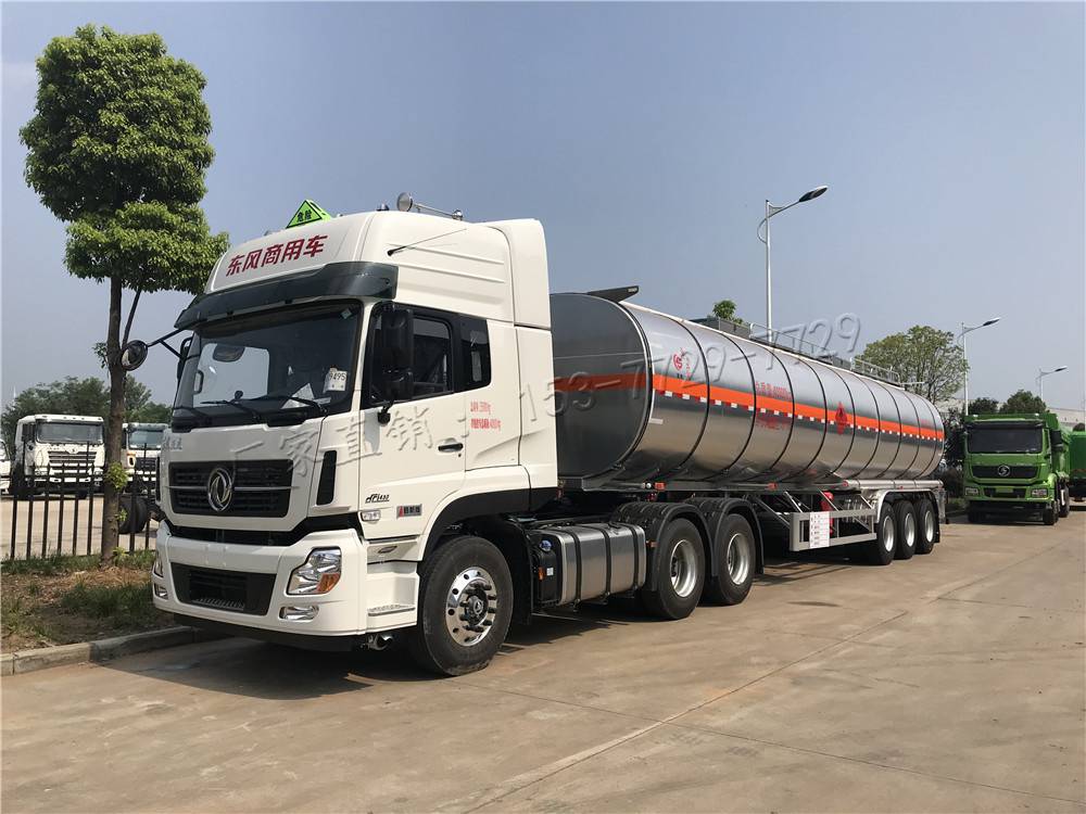 湖北随州天龙油罐车25吨28吨铝合金半挂运油车湖北楚胜油罐车送车上门