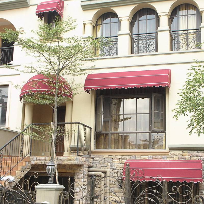 南京半圆弧雨蓬小区停车帐篷窗户用收缩雨棚别墅阳台拉绳伸缩遮阳蓬