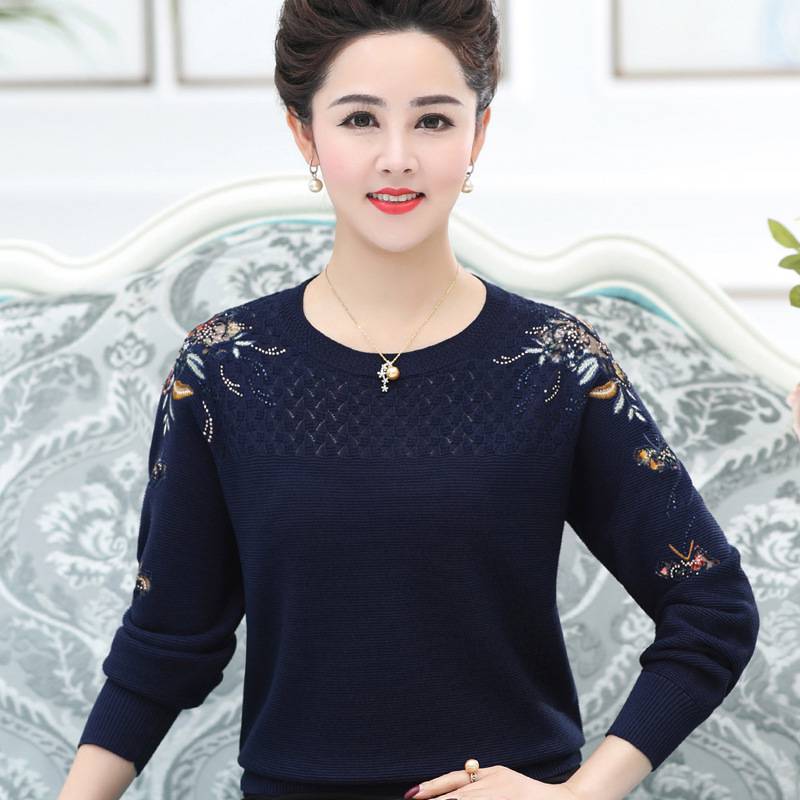 水貂绒毛衣女式针织衫流行热卖网红服装批发秋冬圆领男士针织衫