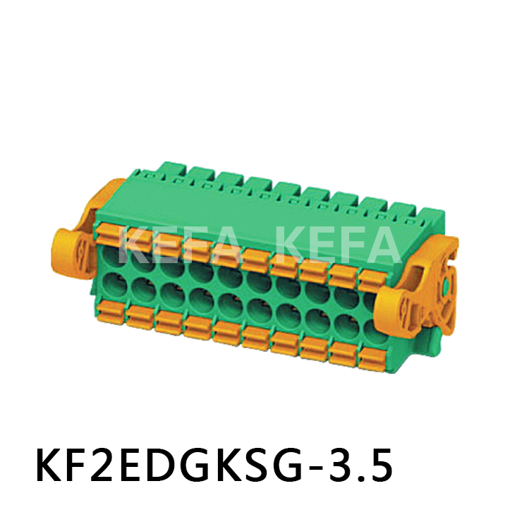 KEFA 科发电子插拔式接线端子PCB 板端线端连接器环保阻燃KF2EDGKSG-3.5 300V