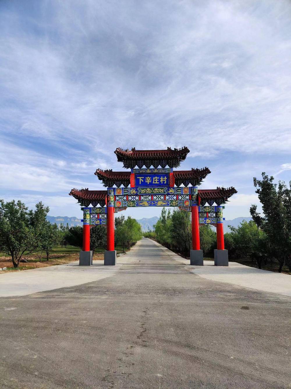 村口古建牌楼 古建牌坊定制 钢筋混凝土门楼建设