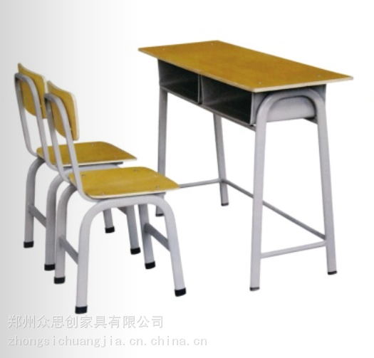 郑州管城学校专用学习桌子椅子钢木学生课桌众思创家具