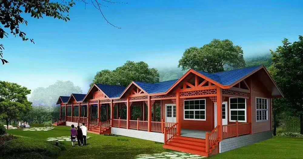 轻型防腐木制木屋景区简易木质商铺支持定制