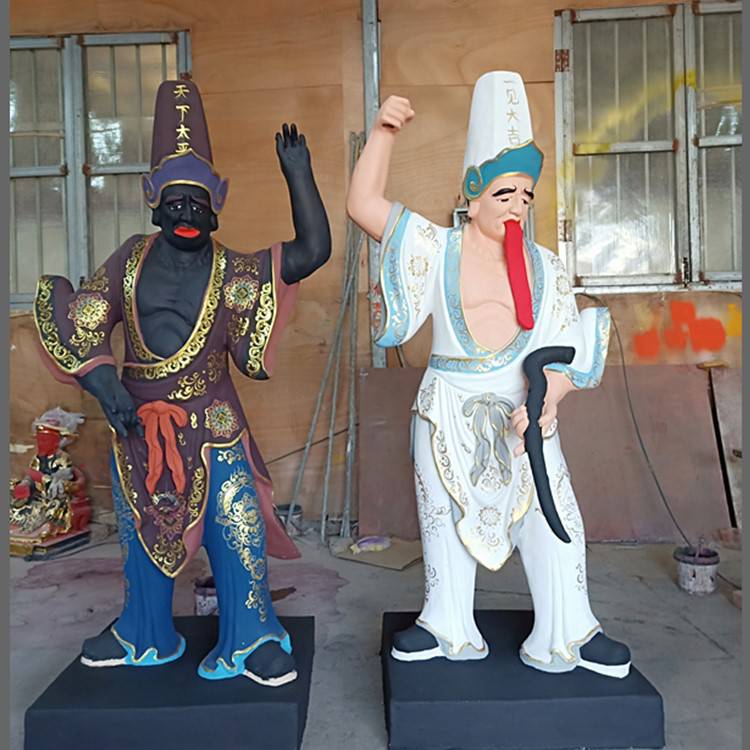 牛王爷神像马王爷佛像 水草大王 牛头马面雕像 文武判官塑像