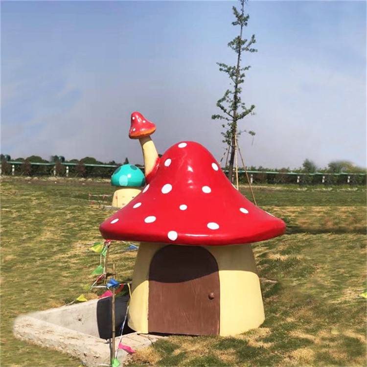 佛山玻璃钢仿木雕塑造型游乐场景观装饰