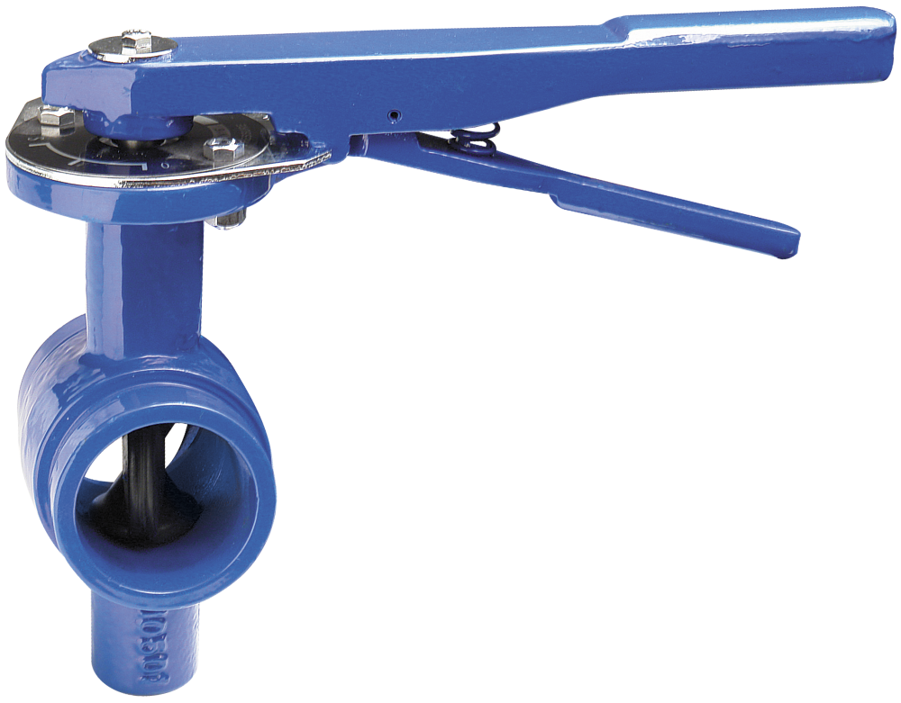 意大利vir球铁手柄卡箍式蝶阀沟槽蝶阀