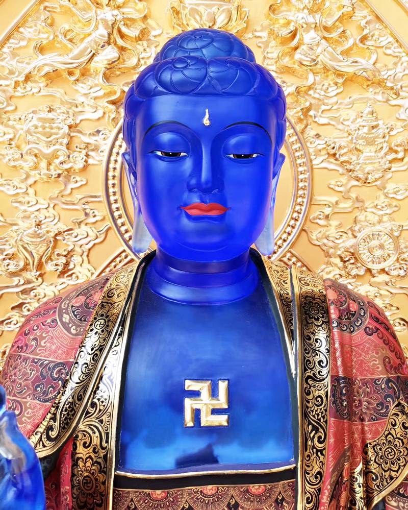 寺庙大雄宝殿琉璃佛像,大件琉璃药师佛,铜鎏金琉璃佛像,2米琉璃佛像