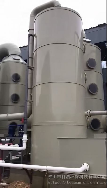 【案例工程】 PP喷淋塔脱硝5M后处理废气塔,空气净化成套设备
