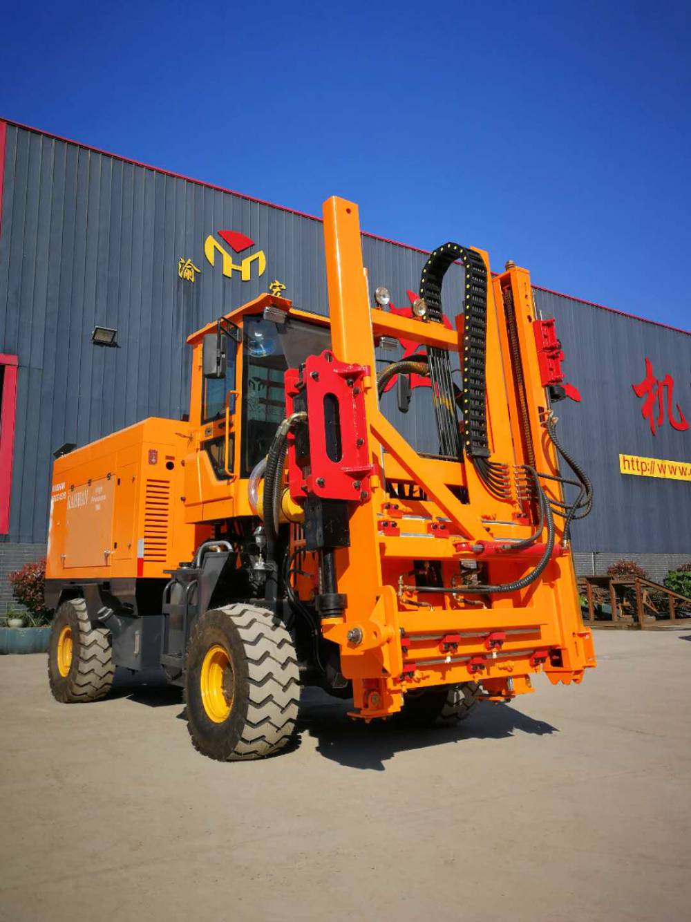 二手钻孔机重庆宏工波形护栏打桩机1月起租