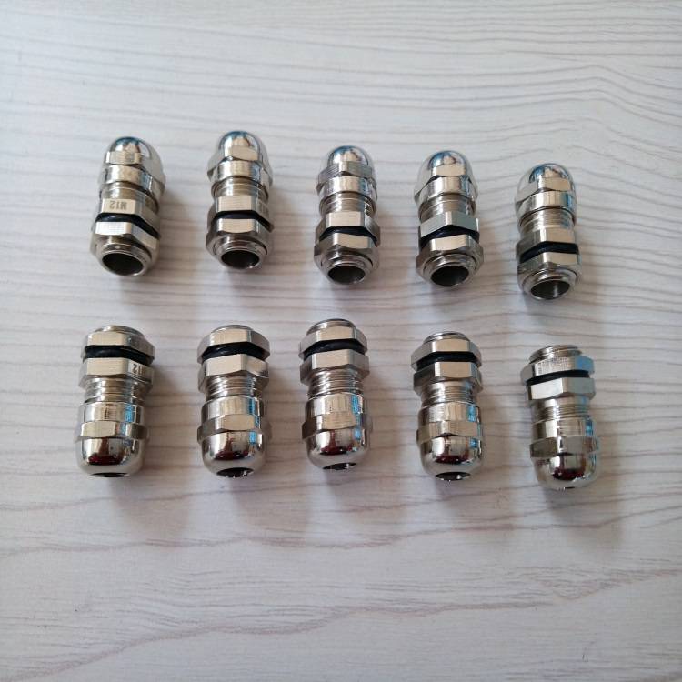 长盛丰源配电箱软管格兰头黄铜镀镍电缆密封防水固定接头pg135