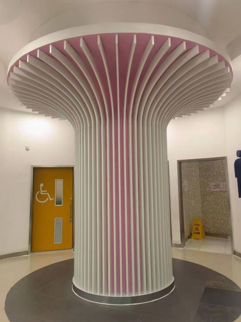 外墙木纹铝方通热转印仿木纹铝管背景墙装饰