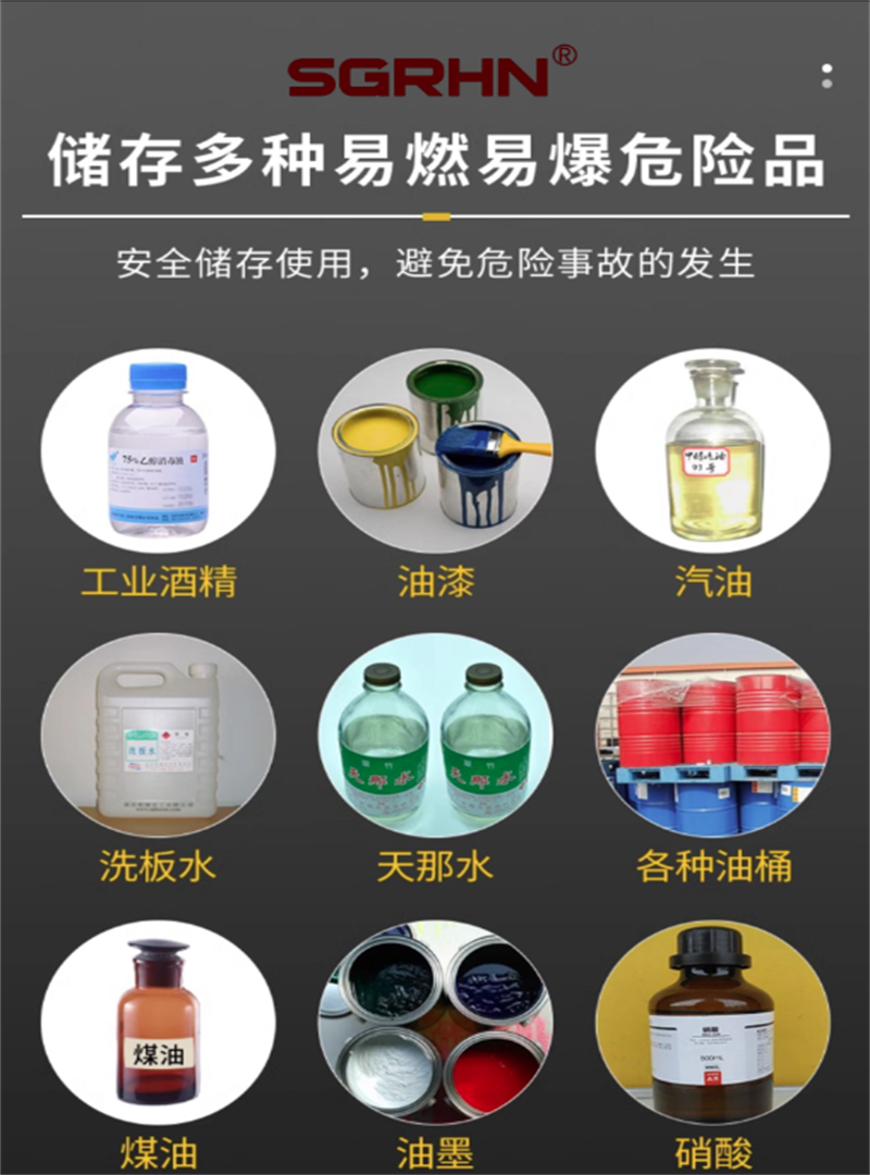 防爆柜化学品安全柜_化学品泄漏应急处理器材储存柜_防爆柜应用场景
