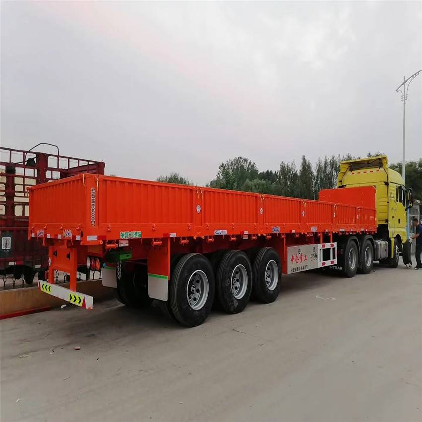 拼接式低平板五线十轴多功能高强凹芯梁低平板半挂车htd9438鸿盛业骏