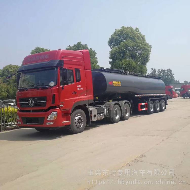 聚合氯化铝铁液罐车 玉柴东特33方普货防腐运输半挂全国可上户