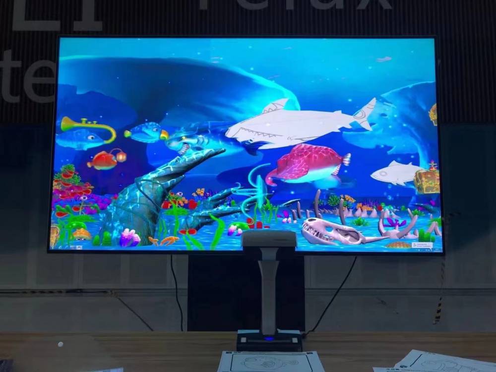 ar互动投影绘画鱼扫描入画儿童乐园互动装置租赁