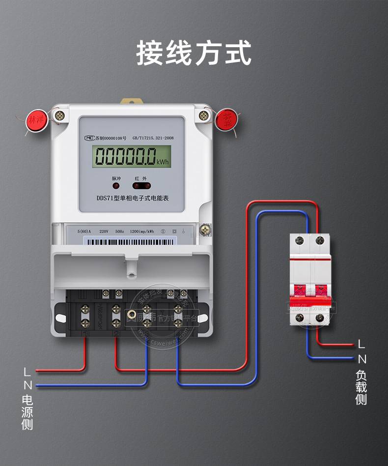 单相家用电表220v林洋dds71单相手机缴费电表有功1级