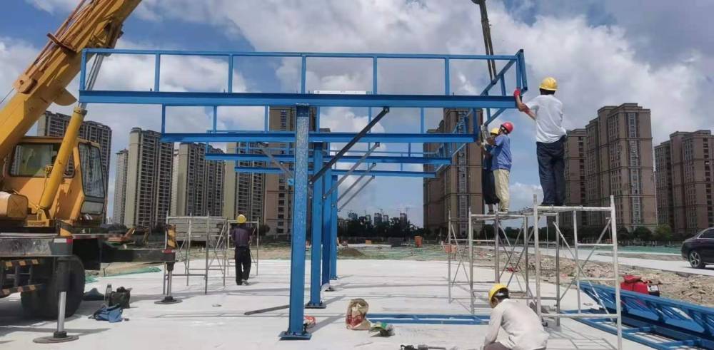 钢筋加工防护棚标准化建筑工地茶水亭联恒制造