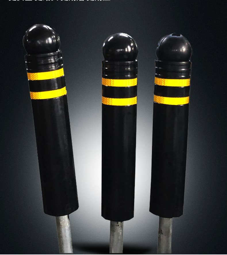 橡胶路桩159mm警示柱挡车柱阻车桩路障防撞柱