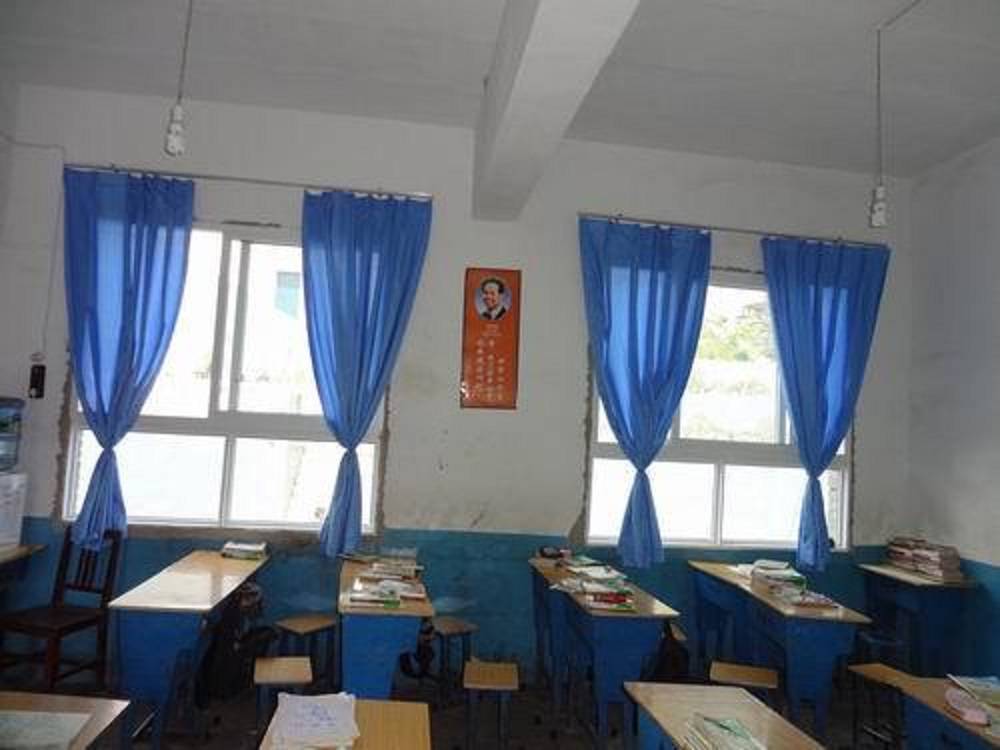 海淀学校电动窗帘上地办公室遮阳卷帘酒店医院工程布艺窗帘幕布