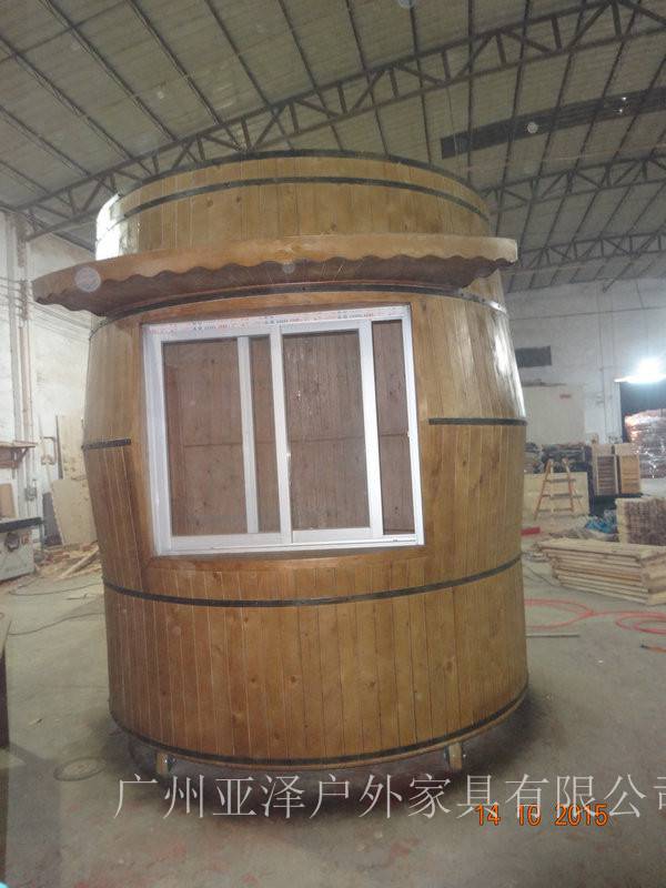 麦当劳甜筒售卖亭 防腐木售货车 河北廊坊 步行街广场小吃售卖亭定制