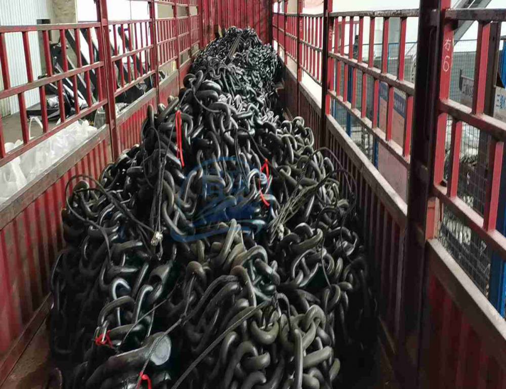 175mm2级船用无档锚链肯特卸扣转环组w