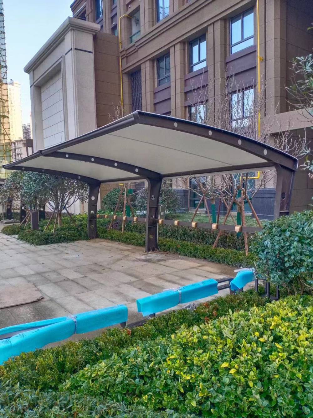 商丘定做户外停车棚pvdf膜布价格建筑膜材加工厂