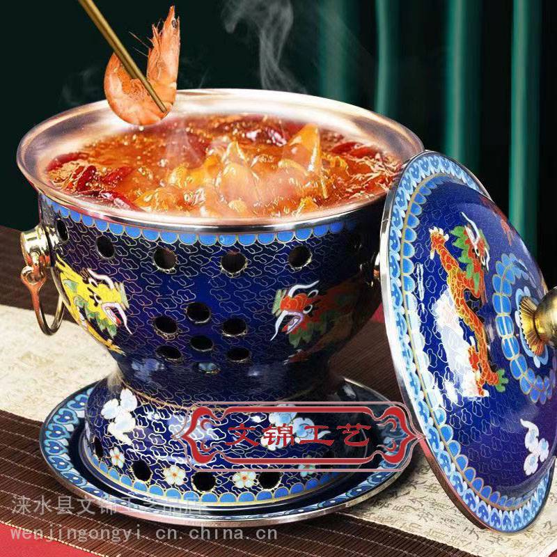 纯铜单人老北京铜火锅涮肉