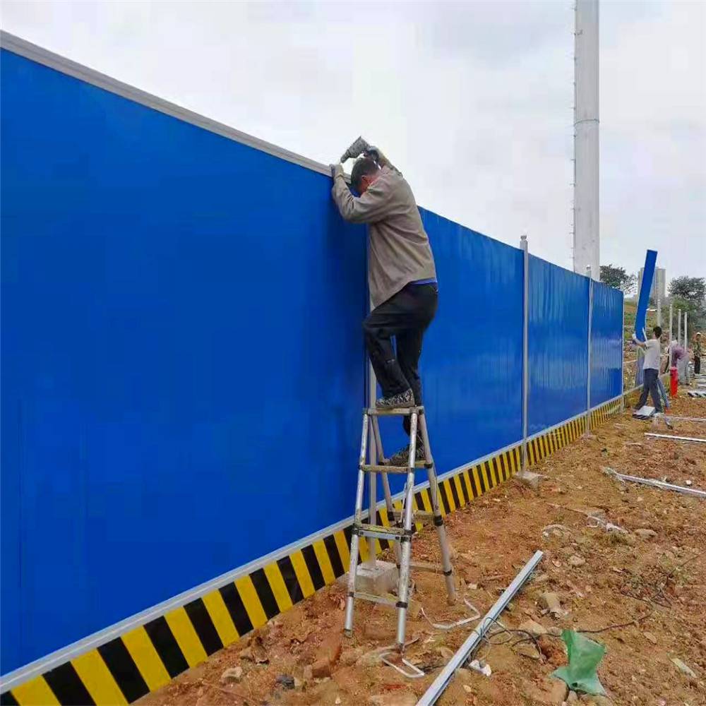 彩鋼臨時圍牆施工鐵皮圍擋道路臨時彩鋼圍擋