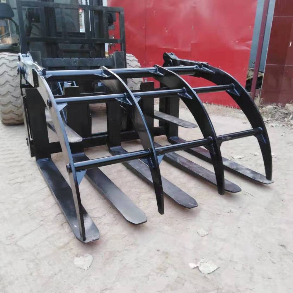 叉车改夹子废料抓子3吨杭叉抓木器抓铁抓钢管一机多用