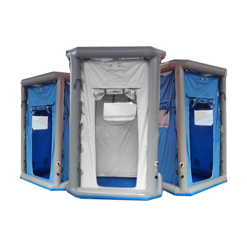洗消帐篷 单人洗消站充气帐篷配备喷淋照明电动泵