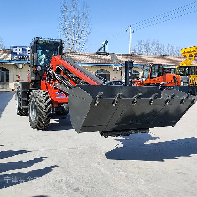 集装箱用装载机臂长7米铲车抓木机用伸缩臂抓车干活方便j