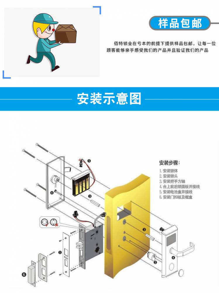 出租屋刷卡锁安装图解图片