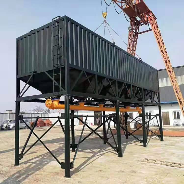 50吨免基础搅拌站水泥罐卧式水泥仓卧式散装水泥仓水泥罐