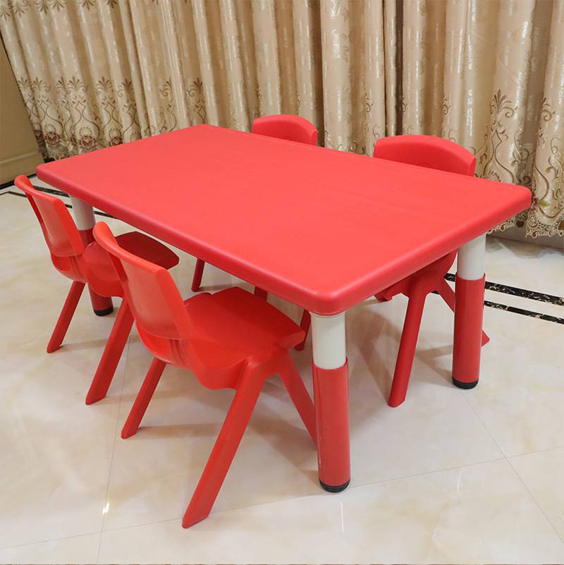 儿童桌椅南宁供应学前班大班阿童木长方形塑料加厚课桌椅