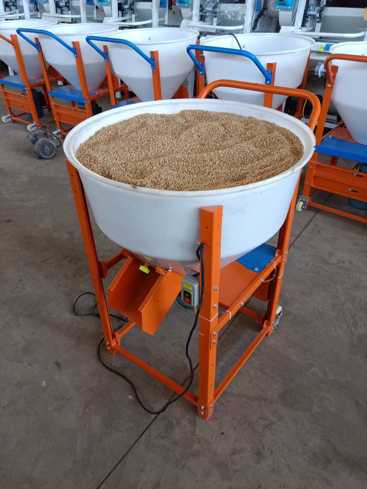 颗粒饲料搅拌机玉米小麦种子包衣拌种机立式锥形桶100斤搅拌机器