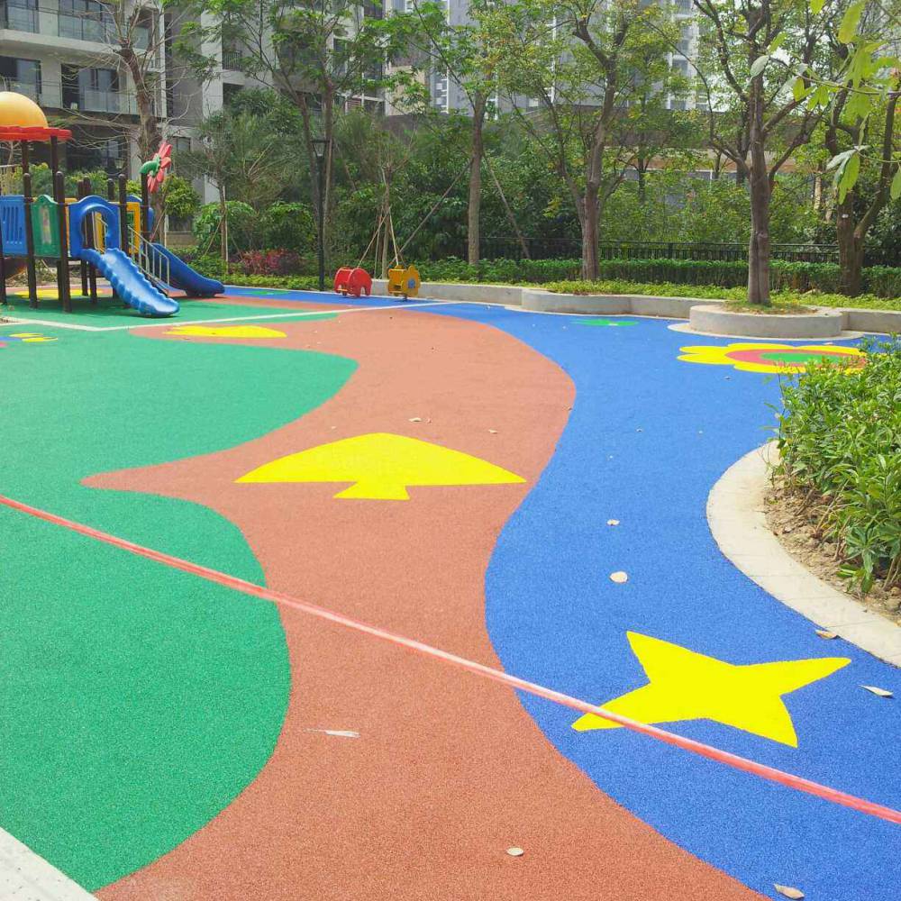 东莞社区公园安全地垫铺装施工队广场安全地垫价格