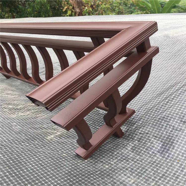 生产烤漆铝美人靠仿木纹吴王靠大型屏风加工