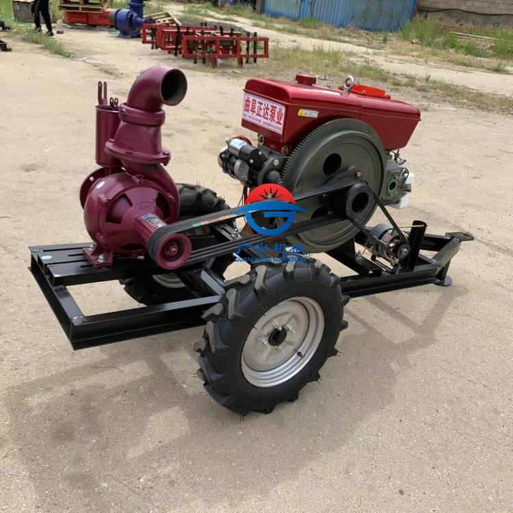 拖拉机带抽水泵6寸河南抗旱大流量水泵8寸口径清淤抽水机
