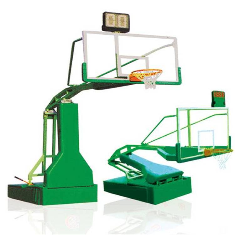 跃羚YL-1217 凹箱移动篮球架 手动液压篮球架子 1.8米伸臂