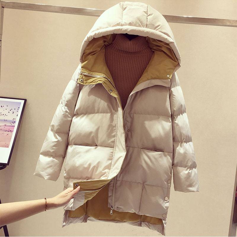 辽宁盘锦羽绒棉衣女式冬装韩版套头女士宽松毛衣外套藏在农村的暴利小生意