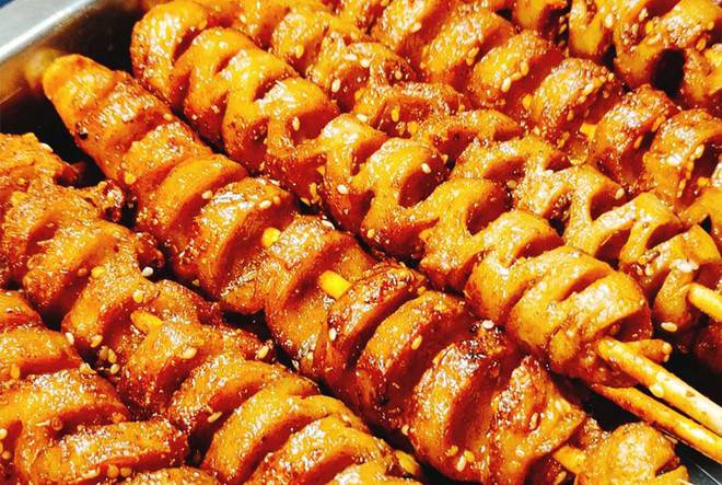 伊鼎香手工面筋串烧烤面食家庭烧烤串冷冻半成品小吃