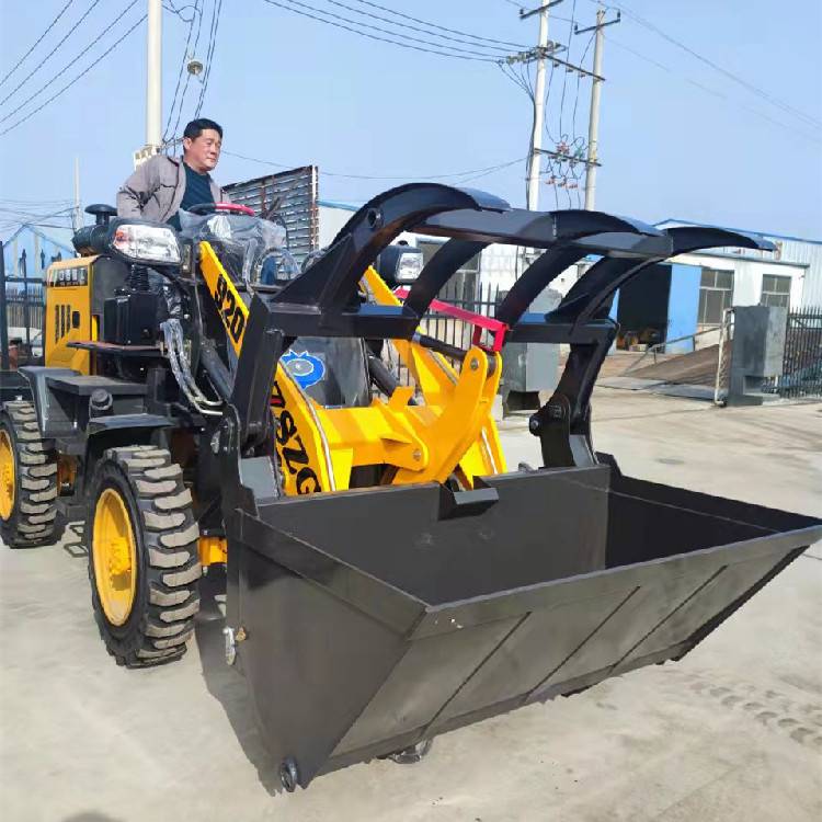 【装载机带抓斗斗叉实心胎铲斗改叉子支持定制】价格