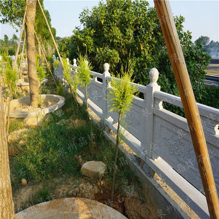 惠安石雕厂石栏杆定做石材栏杆价格厂家优惠出售景观栏杆雕塑