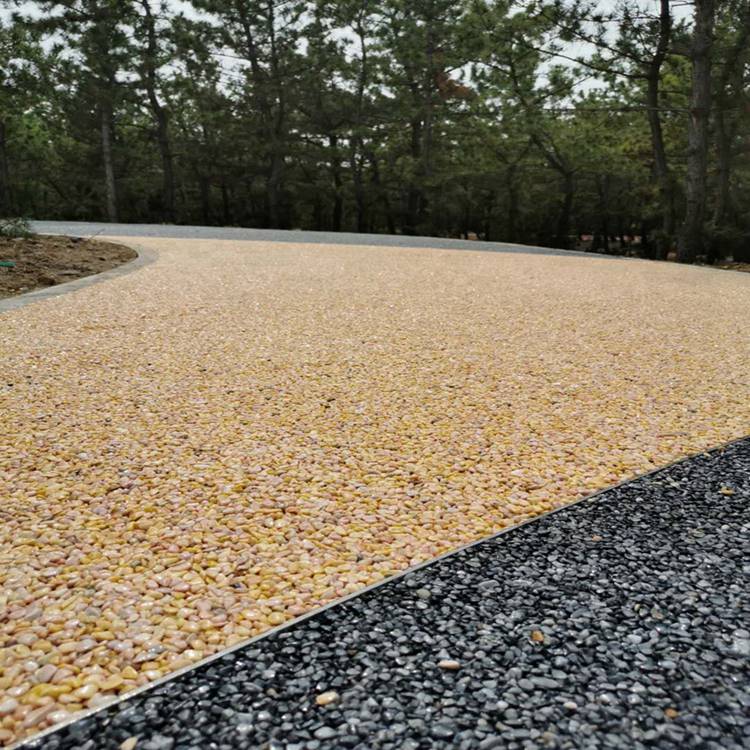 河北本格批发水磨石子园林造景用水洗石透水胶粘石石子日式庭院白