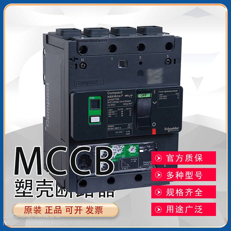 VIGIEZD160E-125A 3P 施耐德塑壳漏电保护断路器EZD160E3125ELAN