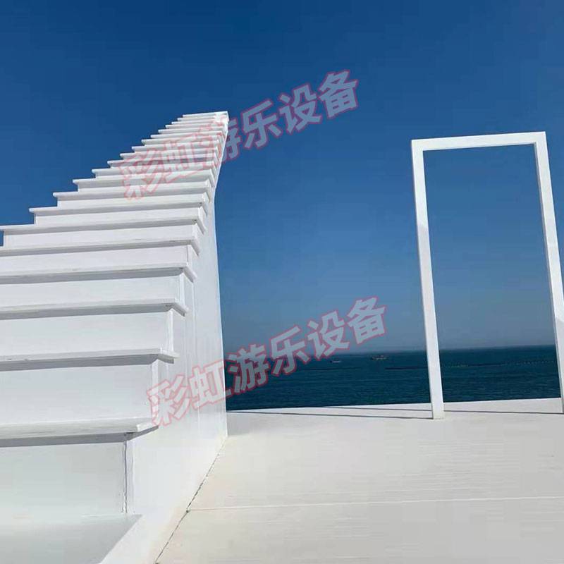 【户外景区网红打卡天梯婚纱拍照云端创意铁艺阶梯景点