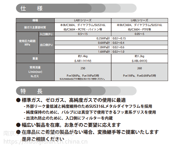 日本TANAKA日酸LAB1-1414V 圧力调整器中国分销社- 供应商网