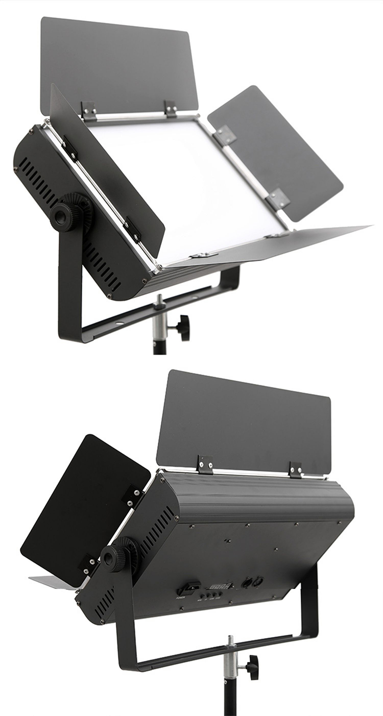 虚拟抠像室灯光影视灯直播间灯光布置平板灯led三基色柔光灯120w