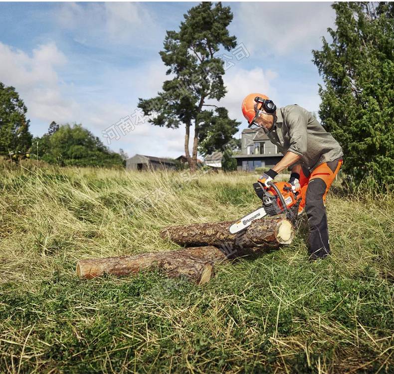 富世华胡斯华纳445油锯森林伐木锯工业级汽油链锯消防切割锯砍树锯树